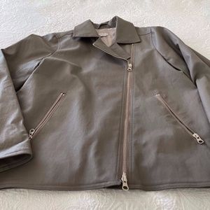 M0851 Women's Waxed Cotton Biker Jacket Style # 8741 Grey